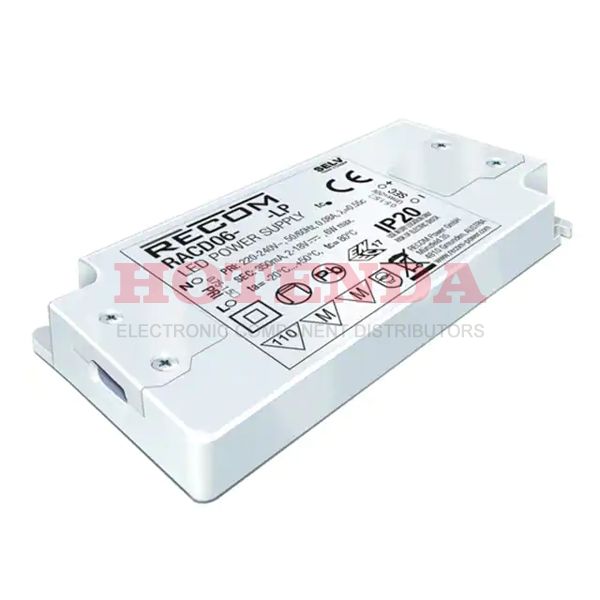 RACD06-350-LP - LED DRIVER CC AC/DC 2-18V 350MA