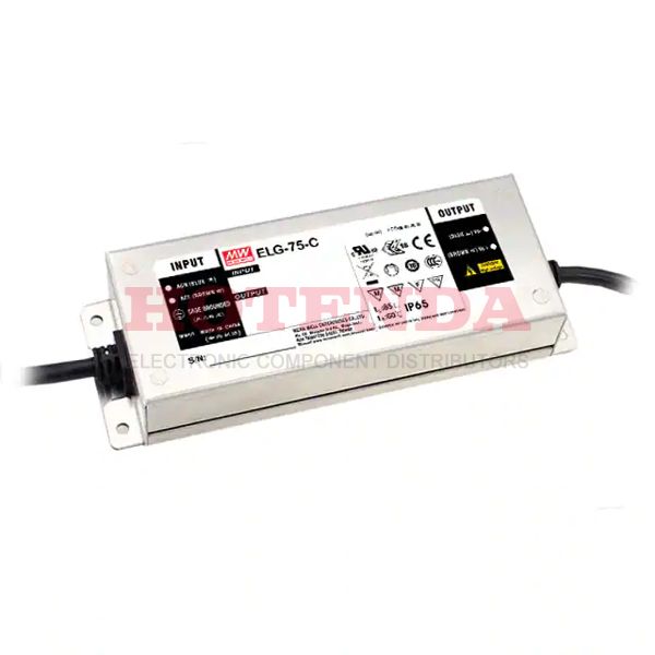 ELG-75-C350B - LED DRVR CC AC/DC 107-214V 350MA