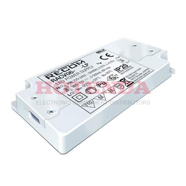 RACV06-12-LP - LED DRIVER CV AC/DC 12V 500MA