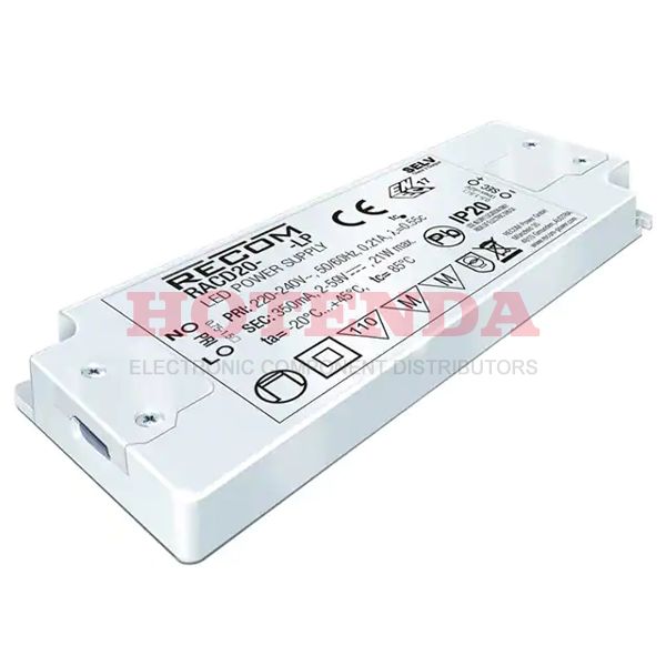 RACD20-500-LP - LED DRIVER CC AC/DC 2-40V 500MA
