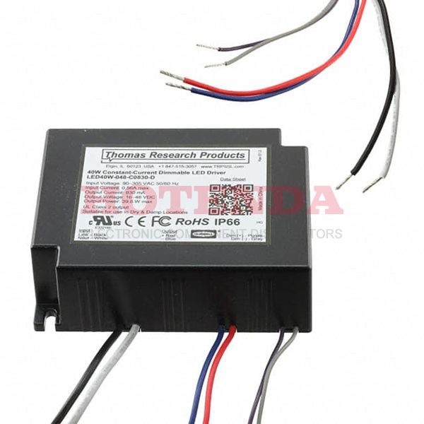 LED40W-048-C0830-D - LED DRIVER CC AC/DC 16-48V 830MA