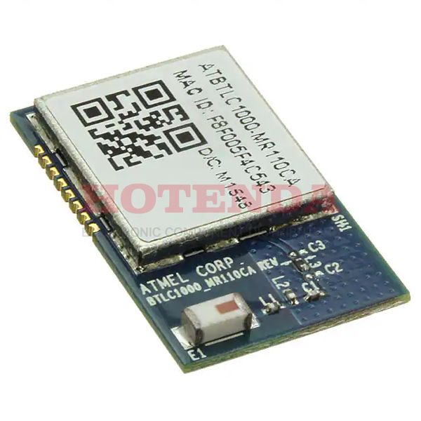 ATBTLC1000-MR110CA - 2.4GHz Bluetooth -40°C~85°C 1.8V~4.3V I2C, SPI, UART Tray Integrated, Chip 3.5dBm Max Bluetooth v4.1 24-SMD Module