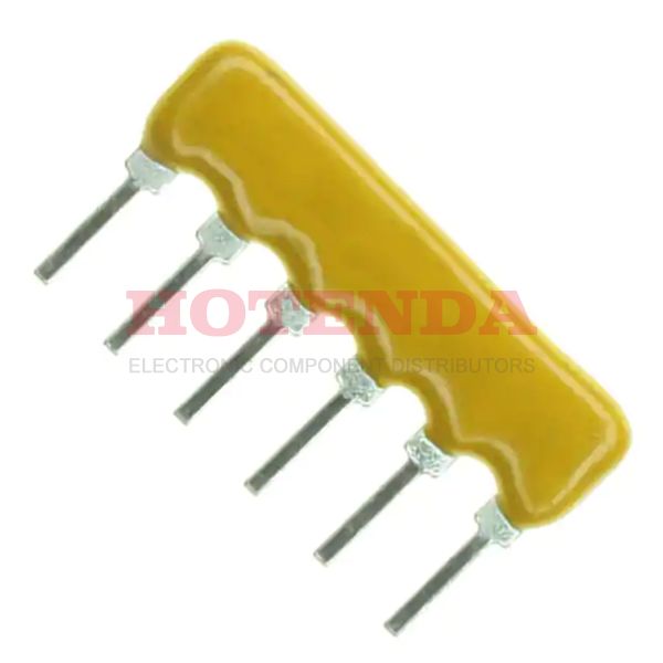4606X-AP1-103LF - Res Thick Film NET 10K Ohm 2% 0.75W(3/4W) ±100ppm/C BUS Conformal 6-Pin SIP Pin Thru-Hole Ammo Pack