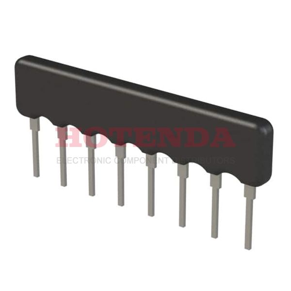 SIL08E472J - Res Thick Film NET 4.7K Ohm 5% 1/8W 200ppm/C BUS Conformal 8-Pin SIP Pin Thru-Hole