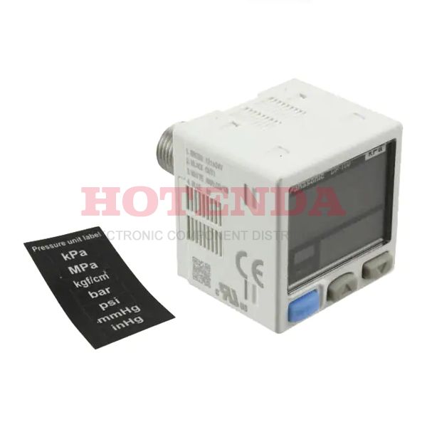 DP-101-E-P - DP-100 Series Vented Gauge Pressure Sensor PNP - Open Collector -10°C~50°C ±14.5PSI (±100kPa) Threaded 1 % 12V~24V