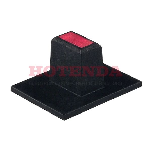 AT4065C - CAP SLIDE RECT BLK/RED LENS