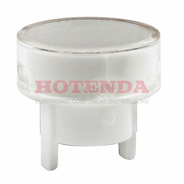 AT490JB - CAP PUSHBUTTON ROUND CLEAR/WHITE