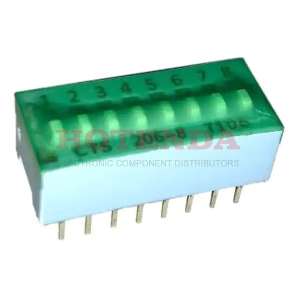 206-8ST - SWITCH SLIDE DIP SPST 50MA 24V