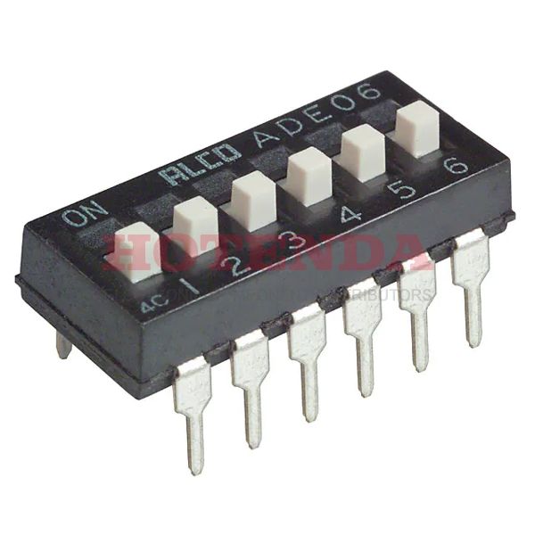 ADE06 - DIP Switches / SIP Switches 6 POS EXT ACT PC