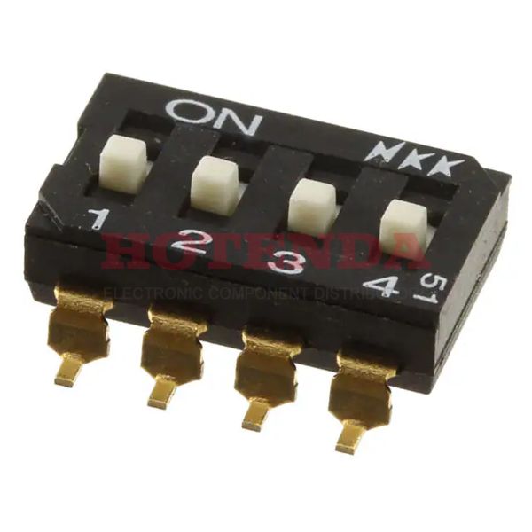 JS0204AP4 - DIP Switches / SIP Switches SMT .100 2.5MM