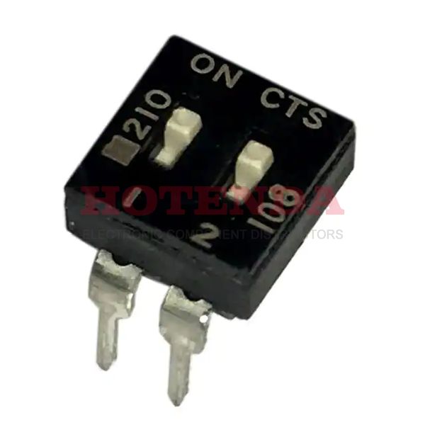 210-2MS - SWITCH SLIDE DIP SPST 100MA 20V
