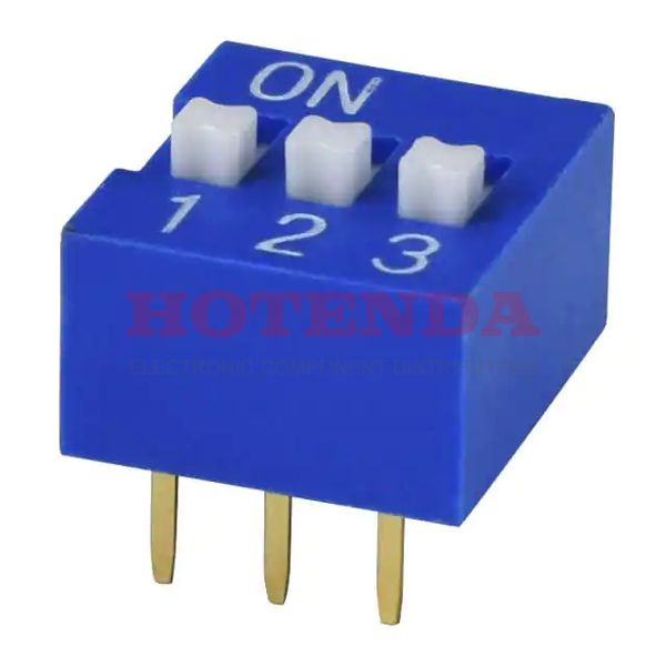 DS01-254-S-03BE - DIP SWITCH, SPST, 2.54 PITCH, RA
