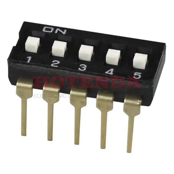 DS04-254-1-05BK-SMT - DIP SWITCH, SPST, 2.54 PITCH, RA