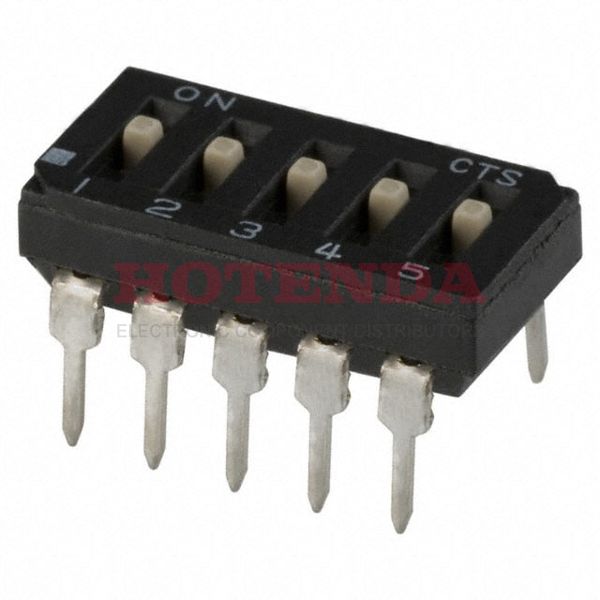 209-5LPST - SWITCH SLIDE DIP SPST 100MA 20V