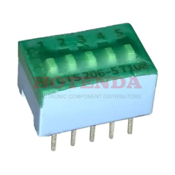 206-5ST - SWITCH SLIDE DIP SPST 50MA 24V