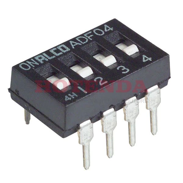 ADF04 - DIP Switches / SIP Switches 4 POS FLUSH ACT