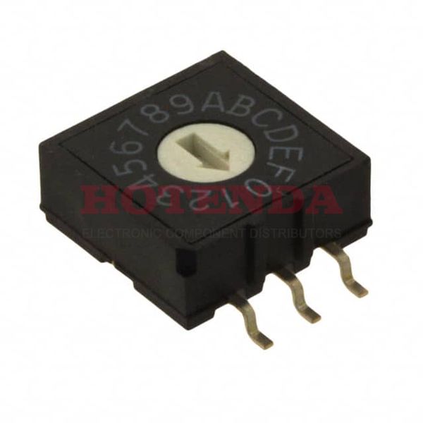 A6RS-102RF - OMRON ELECTRONIC COMPONENTS A6RS-102RF Rotary Coded Switch, SMD, 10 Position, 24 VDC, BCD, 25 mA