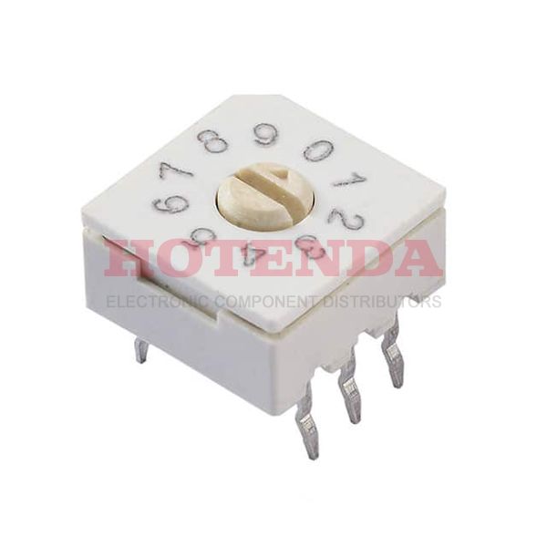 221ADA10 - Switch DIP 10 Slotted Shaft 0.1A 50VDC PC Pins Thru-Hole Tube