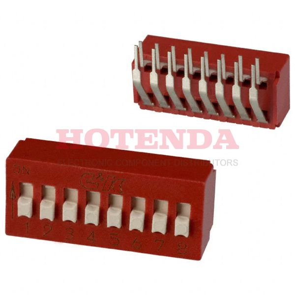 BD08AV2 - SWITCH SLIDE DIP SPST 100MA 5V