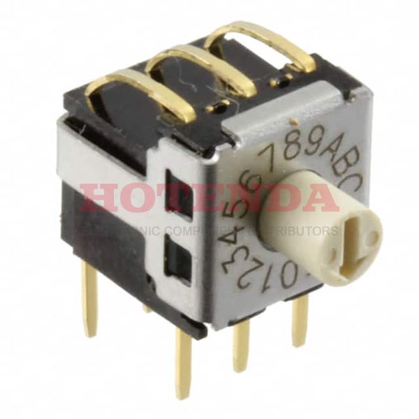 A6KS-162RS-R100 - SWITCH ROTARY DIP HEX 25MA 24V