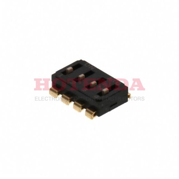 EDS04SNNNTR04Q - TE CONNECTIVITY / ALCOSWITCH - EDS04SNNNTR04Q - DIP SWITCH, 4POS, SPST, SLIDE, SMD