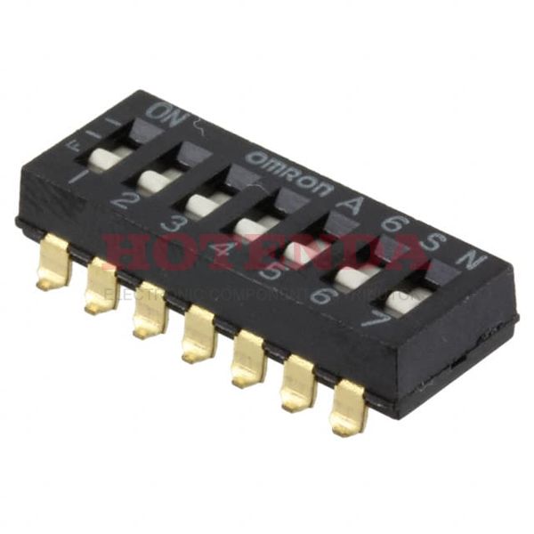 A6SN-7101-P - DIP Switches / SIP Switches DIP KNIFEEDGE HI PSI 7POL SHORT LVR