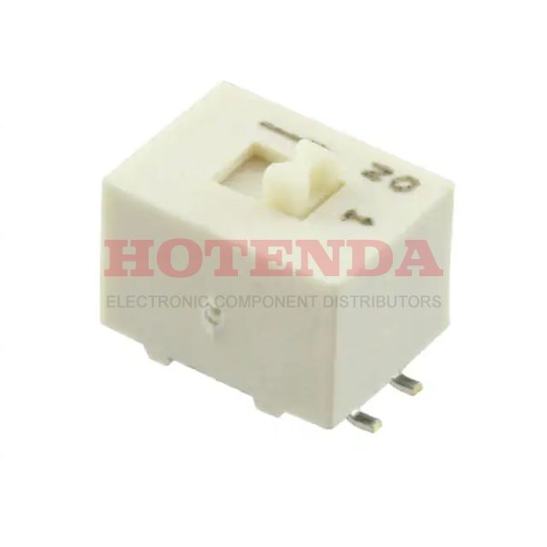 78HF01GWRT - Switch DIP N.O./N.C. DPST 1 Raised Slide 0.15A 30VDC Gull Wing 2000Cycles/SwitchCycles 2.54mm SMD T/R