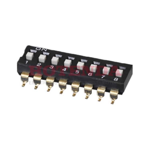 DS04-254-1-06BK-SMT - DIP SWITCH, SPST, 2.54 PITCH, RA