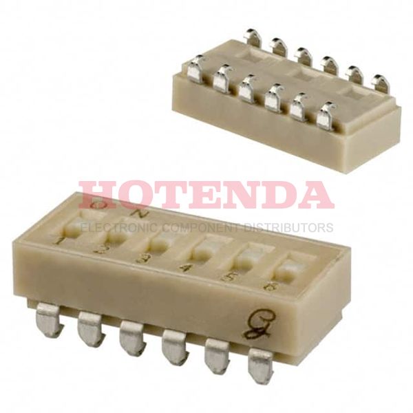 90HBJ06P - SWITCH SLIDE DIP SPST 25MA 24V