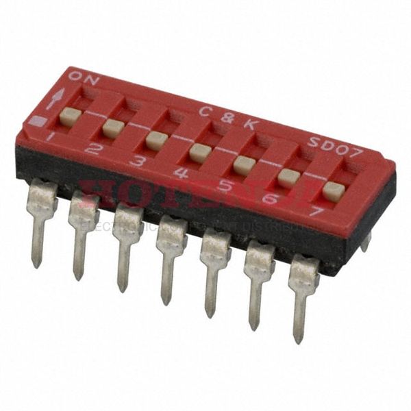 SD07H0K - SWITCH SLIDE DIP SPST 100MA 25V