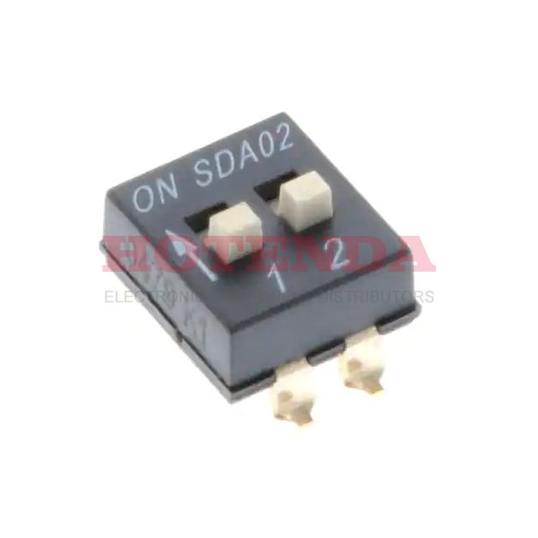 SDA02H1SBDR - DIP Switches / SIP Switches 2POS EXT SMT GOLD LOW PROFILE DIP
