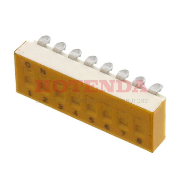 90HBJ08PT - SWITCH SLIDE DIP SPST 25MA 24V