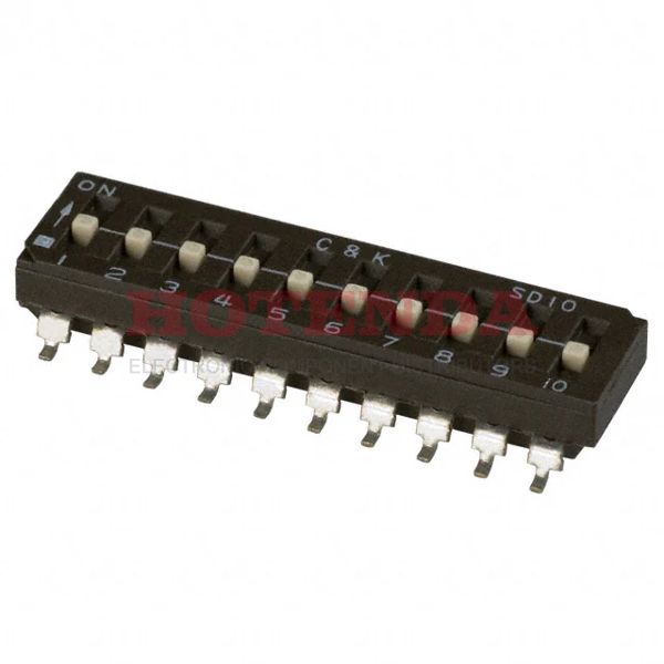 SD10H0SB - SWITCH DIP TAPE SEALED 10POS 25V