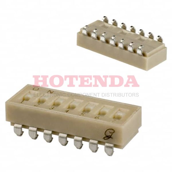 90HBJ07P - SWITCH SLIDE DIP SPST 25MA 24V
