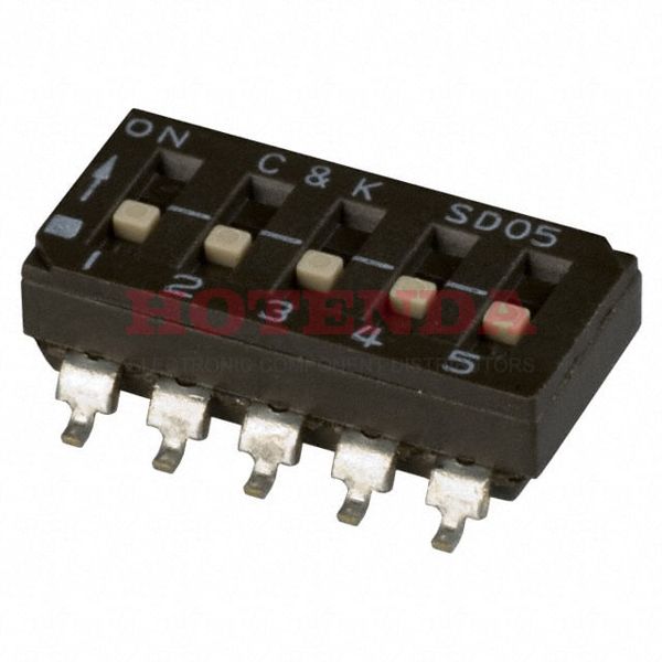 SD05H0SK - SWITCH SLIDE DIP SPST 100MA 25V