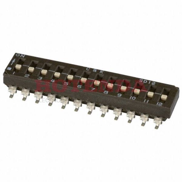 SD12H0SK - SWITCH DIP TAPE SEALED 12POS SMD