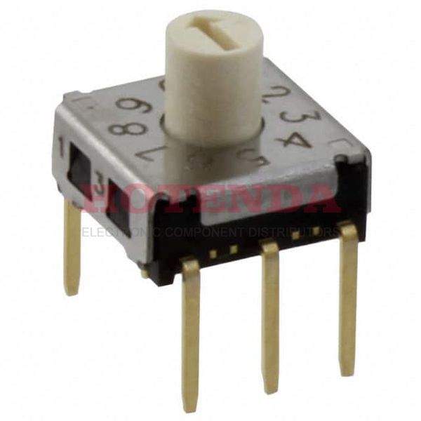 A6K-102RS - OMRON ELECTRONIC COMPONENTS A6K-102RS Rotary Switch, Non Illuminated, 25 mA