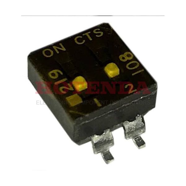219-2LPSTRF - Switch DIP OFF ON SPST 2 Extended Slide 0.1A 20VDC Gull Wing SMD T/R