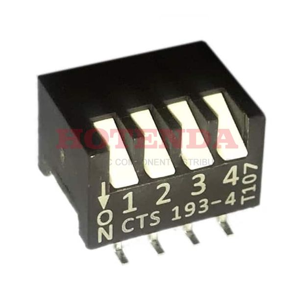193-4MSN - 193-4MSN datasheet pdf and DIP Switches product details from CTS Electrocomponents stock available on our website