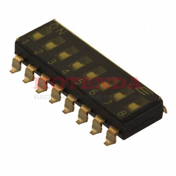 KAJ08TGGT - SWITCH SLIDE DIP SPST 25MA 24V