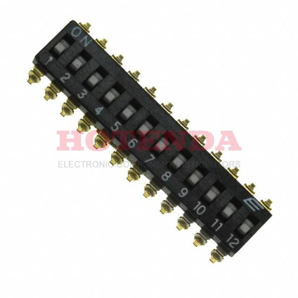 KAJ12LGGT - SWITCH SLIDE DIP SPST 25MA 24V