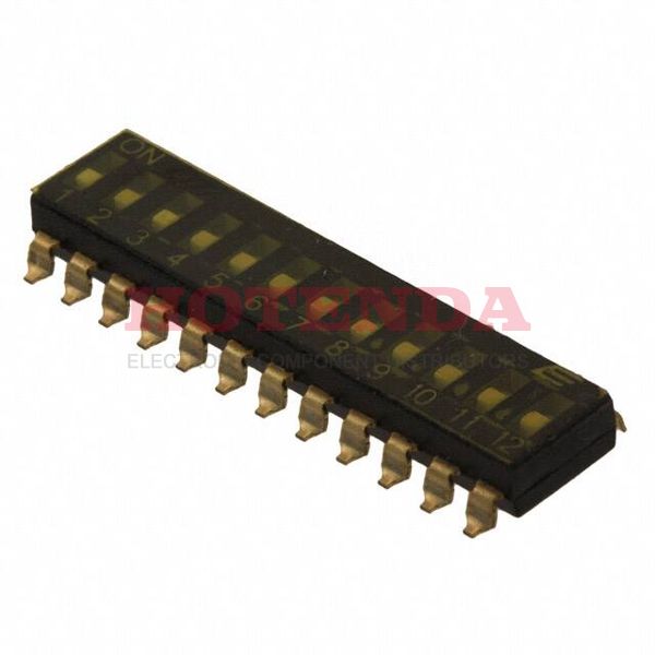 KAJ12TGGT - SWITCH SLIDE DIP SPST 25MA 24V