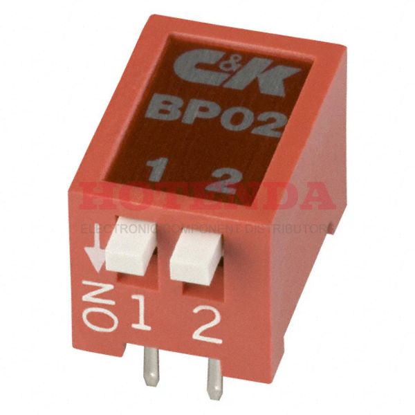 BP02KT - SWITCH SLIDE DIP SPST 100MA 5V