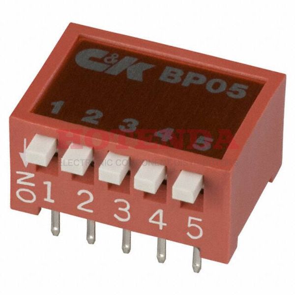 BP05YT - SWITCH DIP SIDE-ACT SEALED 5POS