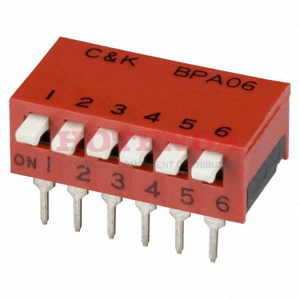 BPA06K - SWITCH PIANO DIP SPST 100MA 5V