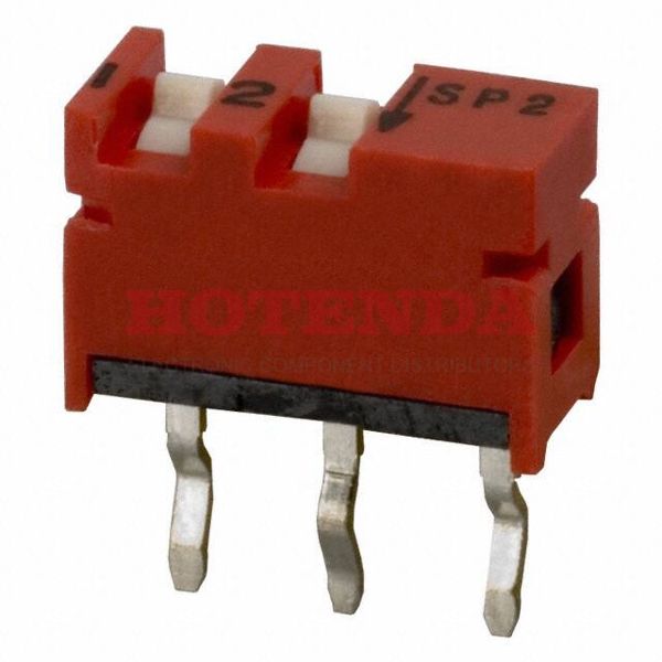 SP02B - SWITCH SIP SPST 2POS VERT UNSLD