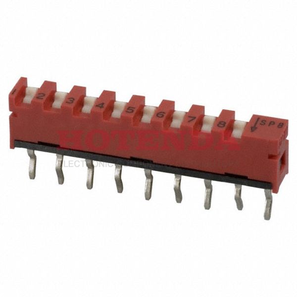 SP08B - SWITCH SIP SPST 8POS VERT UNSLD