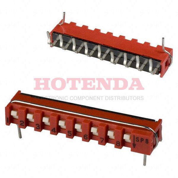 SP08A - SWITCH SLIDE DIP SPST 10MA 20V