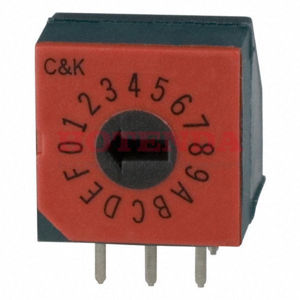 CRD16RM0AK - SWITCH ROTARY DIP HEX 0.40VA 20V