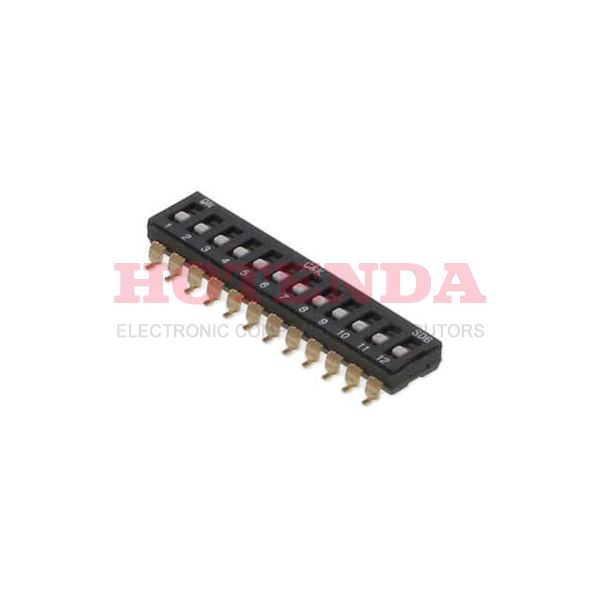 SDB12H0SBD - DIP 12P FLUSH ACT. GOLD CONTACT.